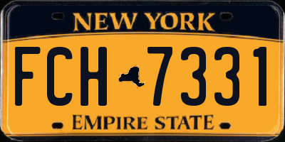 NY license plate FCH7331