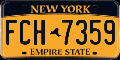 NY license plate FCH7359