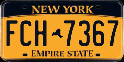 NY license plate FCH7367