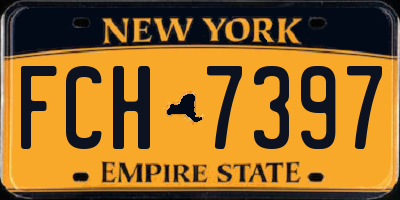 NY license plate FCH7397