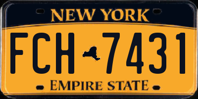 NY license plate FCH7431