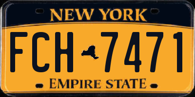 NY license plate FCH7471