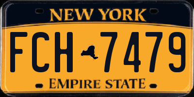 NY license plate FCH7479