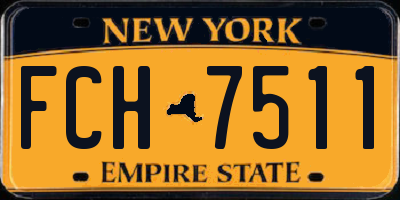 NY license plate FCH7511