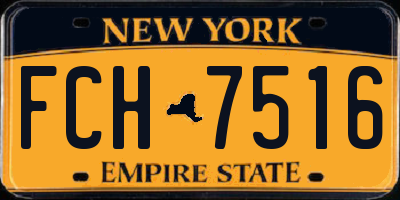 NY license plate FCH7516