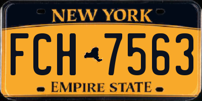 NY license plate FCH7563