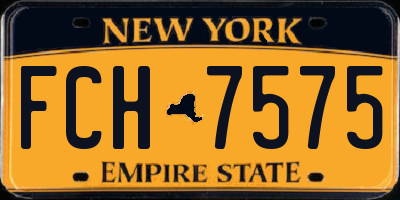 NY license plate FCH7575