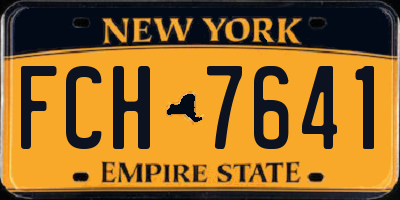 NY license plate FCH7641