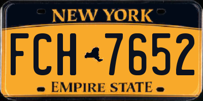 NY license plate FCH7652
