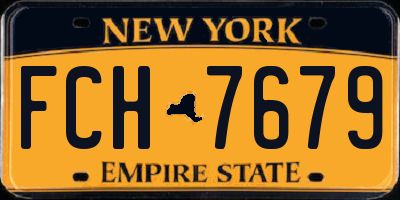 NY license plate FCH7679