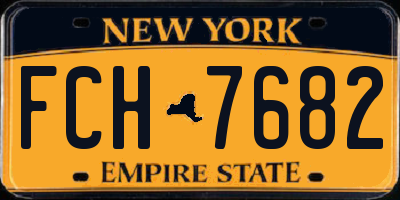NY license plate FCH7682