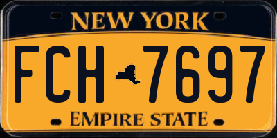 NY license plate FCH7697