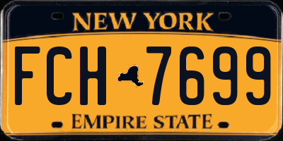 NY license plate FCH7699