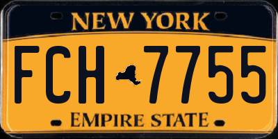 NY license plate FCH7755