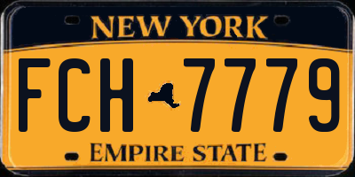 NY license plate FCH7779