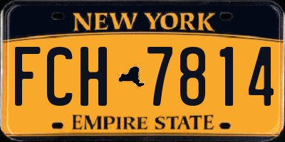 NY license plate FCH7814