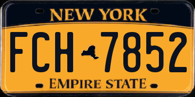 NY license plate FCH7852