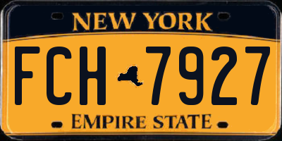 NY license plate FCH7927