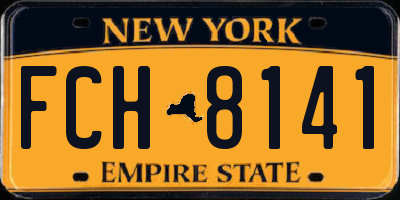 NY license plate FCH8141