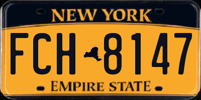 NY license plate FCH8147