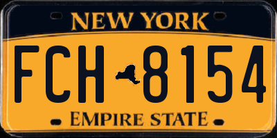 NY license plate FCH8154