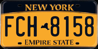 NY license plate FCH8158