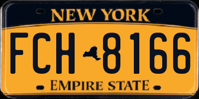 NY license plate FCH8166