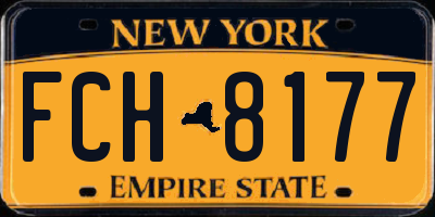 NY license plate FCH8177