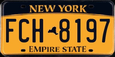 NY license plate FCH8197