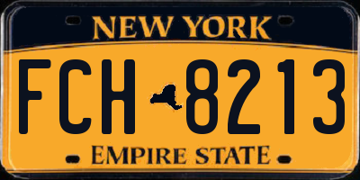 NY license plate FCH8213