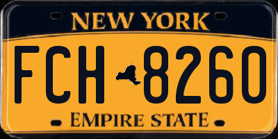 NY license plate FCH8260