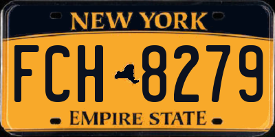 NY license plate FCH8279
