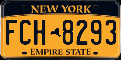 NY license plate FCH8293