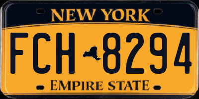 NY license plate FCH8294