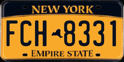 NY license plate FCH8331