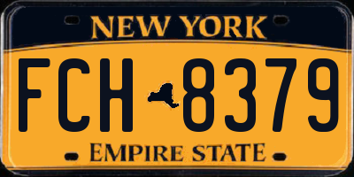 NY license plate FCH8379