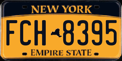 NY license plate FCH8395