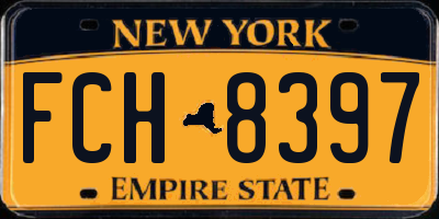 NY license plate FCH8397