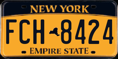 NY license plate FCH8424
