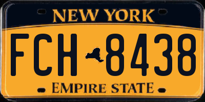 NY license plate FCH8438