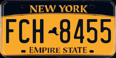 NY license plate FCH8455