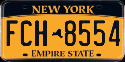 NY license plate FCH8554