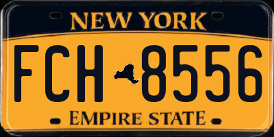 NY license plate FCH8556