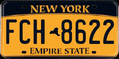 NY license plate FCH8622