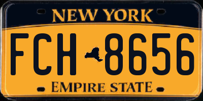 NY license plate FCH8656