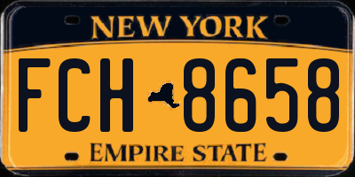 NY license plate FCH8658