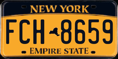 NY license plate FCH8659