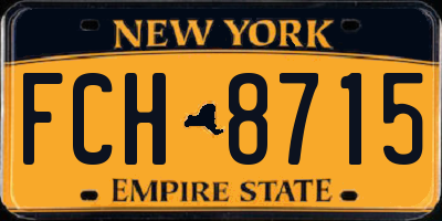 NY license plate FCH8715