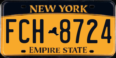 NY license plate FCH8724