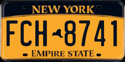 NY license plate FCH8741